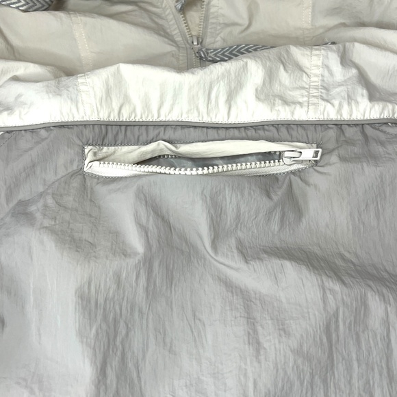 Thread & Supply 1/2‎ Zip Nylon Hooded Pullover Jacket Size S Gray Two Tone - Picture 6 of 11